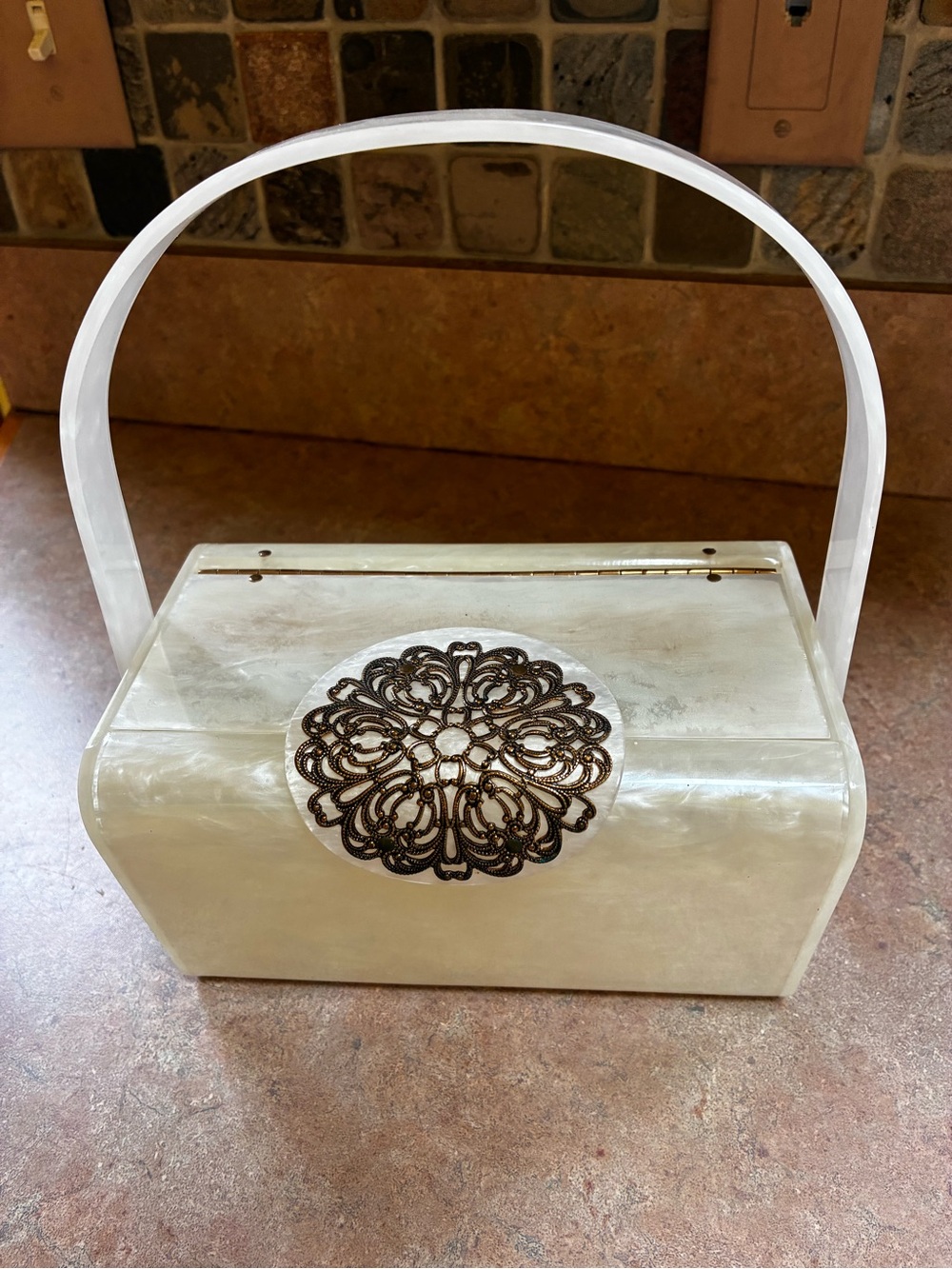 Vintage Milardy lucite box purse *RARE FIND